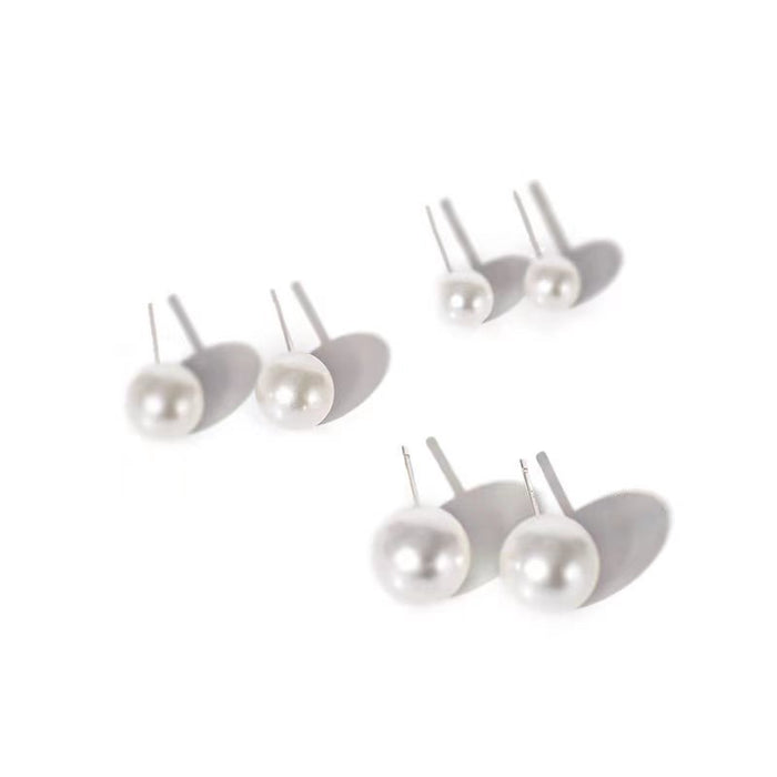 Wholesale Needle pearl earrings for ear hole maintenance, simple temperament, versatile and compact earrings and earrings