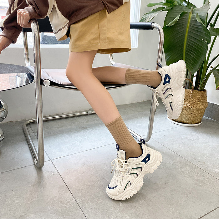 Wholesale New socks with vertical stripes, mid tube socks, sports cotton socks, trend