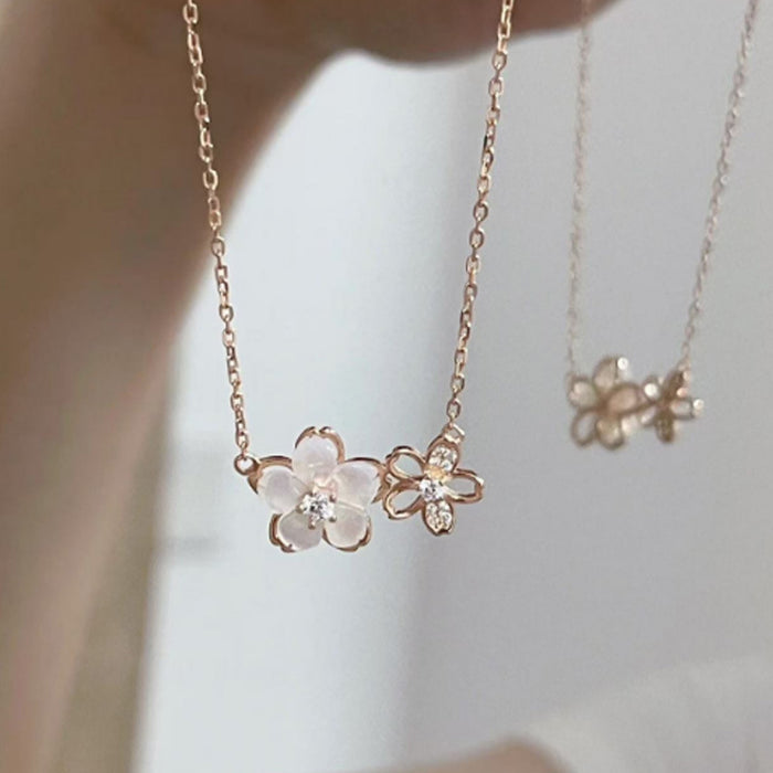 Wholesale Cherry Blossom Necklace  Super Fairy Peach Blossom Clavicle Chain