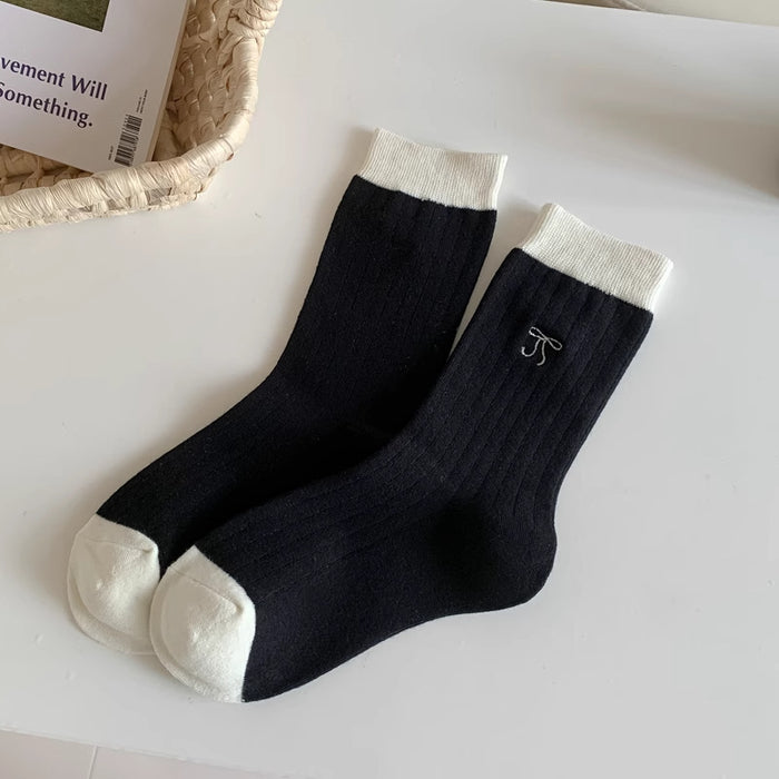 Wholesale Bow socks ballet style tube socks pile socks