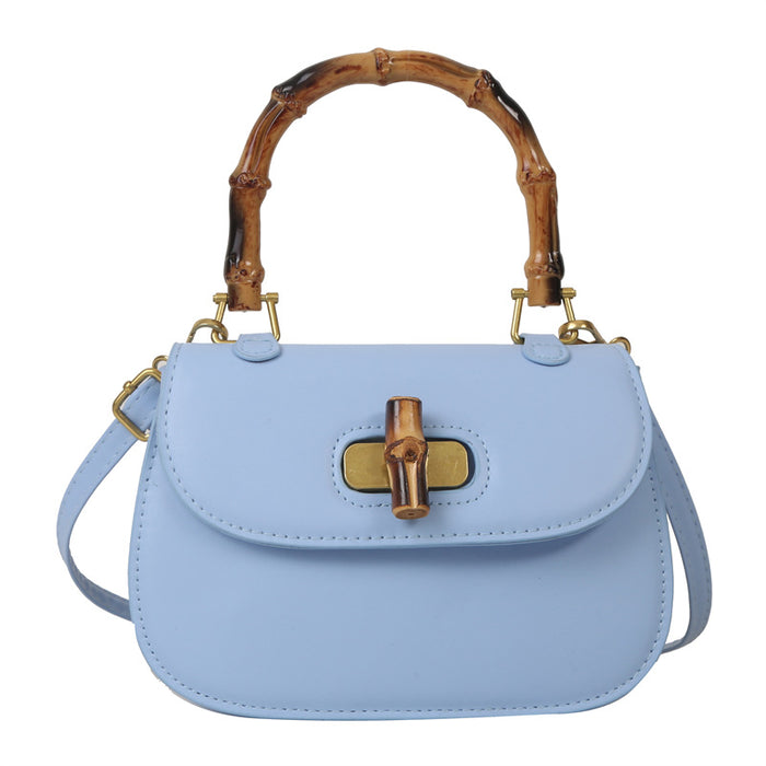 Wholesale Retro bamboo saddle bag, one shoulder crossbody handbag, fashionable, casual, and simple