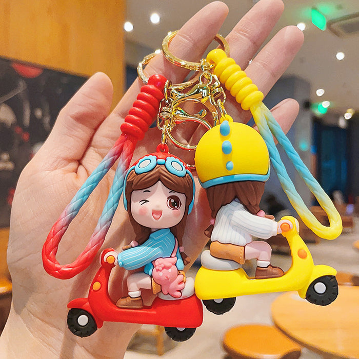 Wholesale Creative cartoon cute keychain, car keychain, fashionable bag pendant