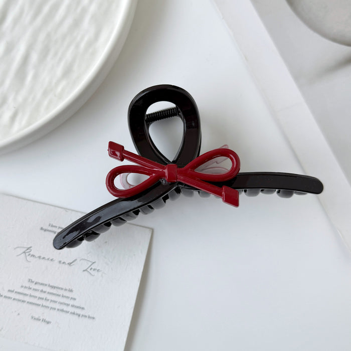 Wholesale Retro Red Large  Bow Hair Clips
