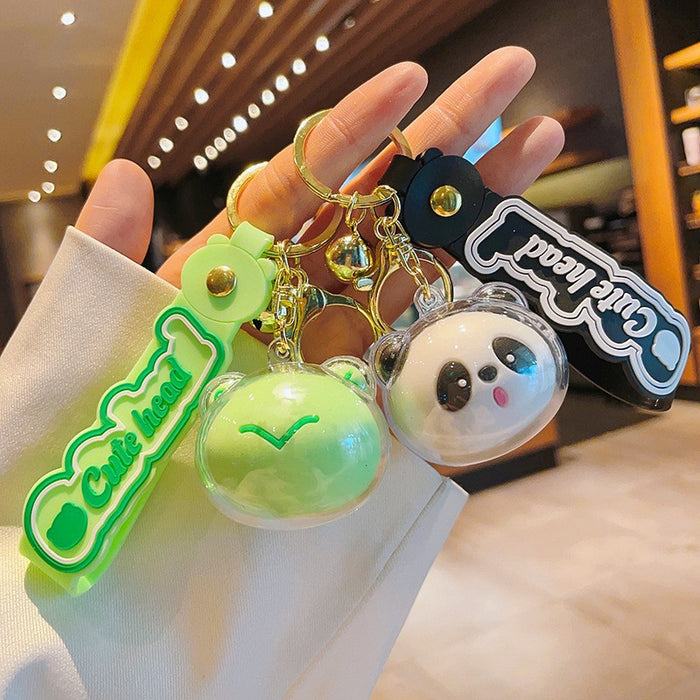 Wholesale Cartoon Acrylic Panda Head Keychain JDC-KC-Aile003