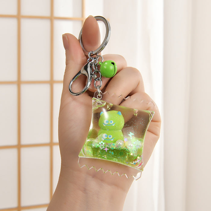 Wholesale Acrylic Oil-Filled Glitter Candy Keychain