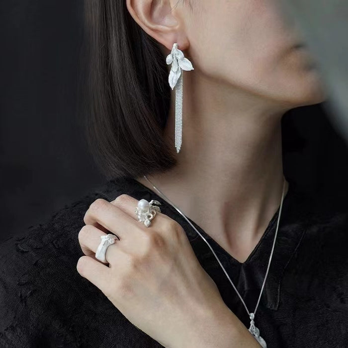 Wholesale Metal Summer Earrings Silver Pin Earrings Women's Earrings