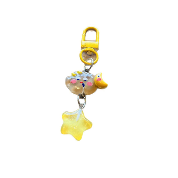 Wholesale Rainbow Cloud Star Phone Strap Cute Resin Backpack Charm Pendant Trendy Decorative Accessory