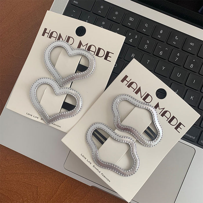 Wholesale Metal silver large star side clip simple hair clip basic versatile hair clip