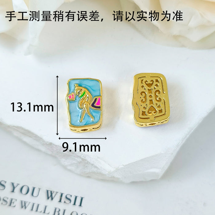 Wholesale Beaded geometric bracelet accessories, retro enamel minimalist design, versatile accessories