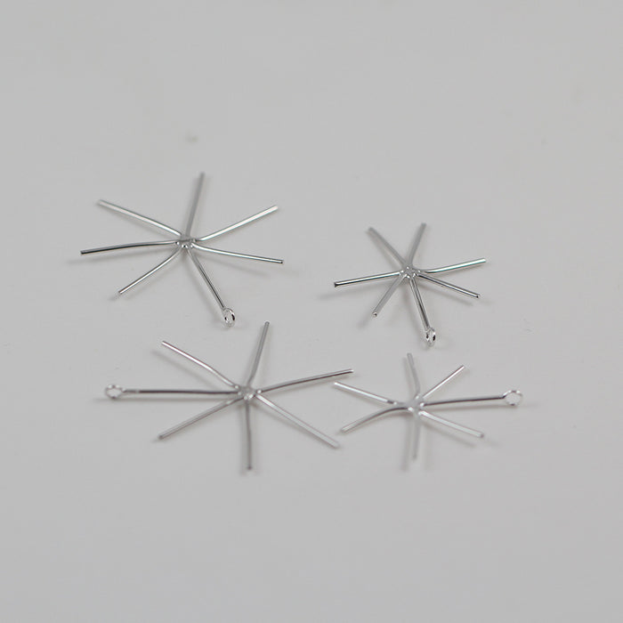 Wholesale Silver, handmade material pendant jewelry set, irregular claw holder, empty holder, pendant holder