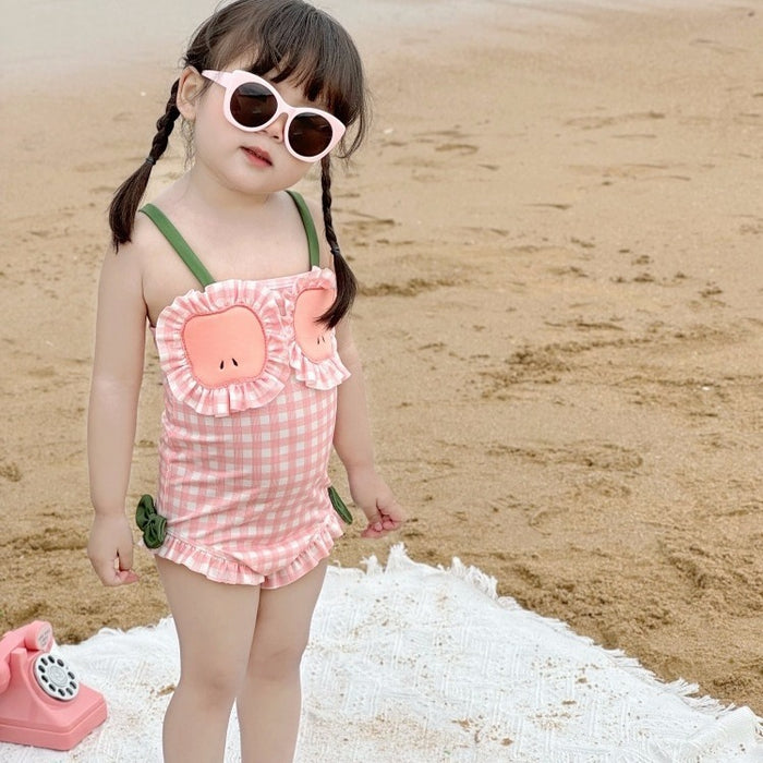 Wholesale Swimsuit, bikini, cute camisole, one-piece swimsuit, quick drying children's swimsuit