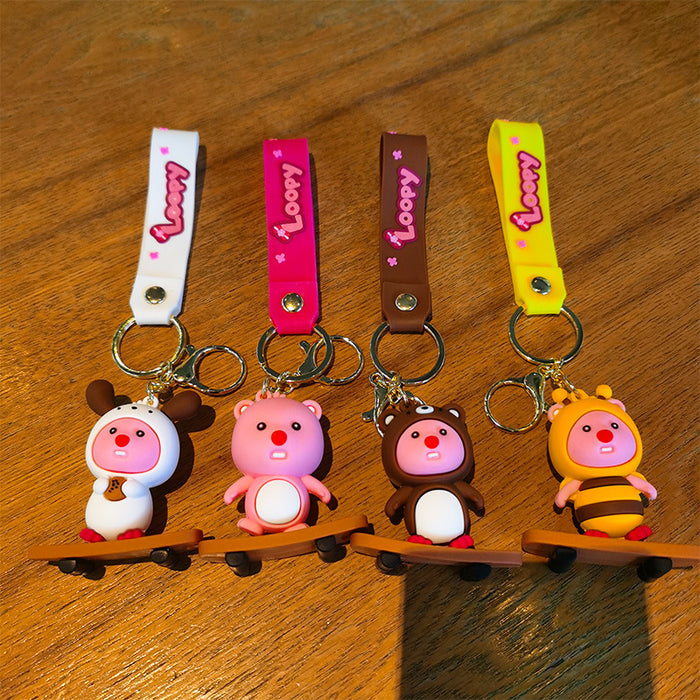 Wholesale Silicone Cartoon Doll Keychain JDC-KC-Tingm145