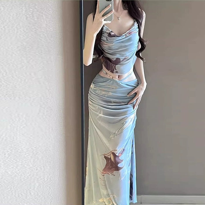 Wholesale Bikini swimsuit split skirt fashion three piece set sexy swimsuit