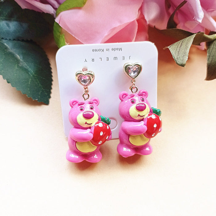 Wholesale Cute Resin Cartoon Earrings JDC-ES-Xiaox019