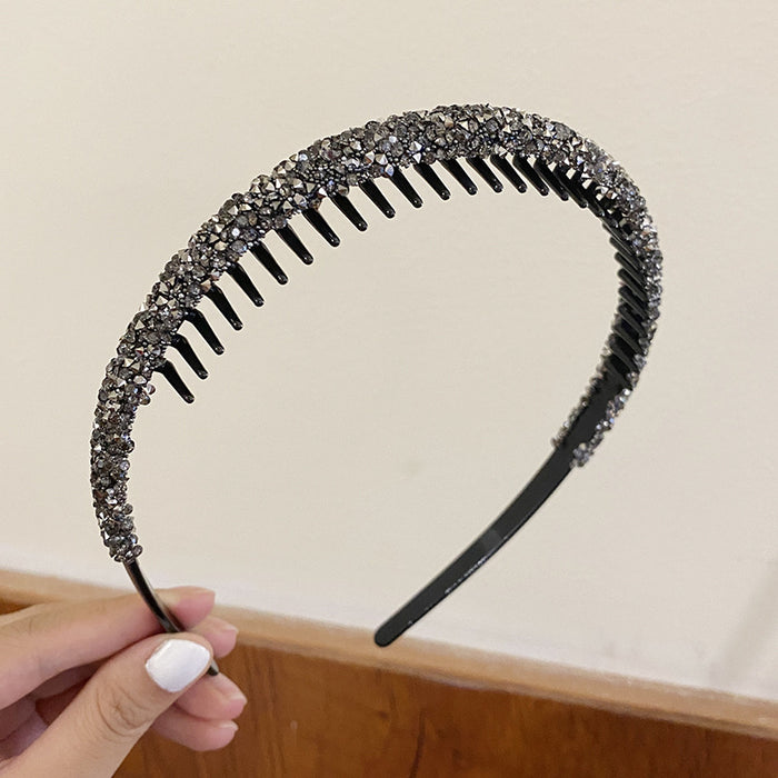 Wholesale artifact diamond hairband headband short hair clip new hairpin