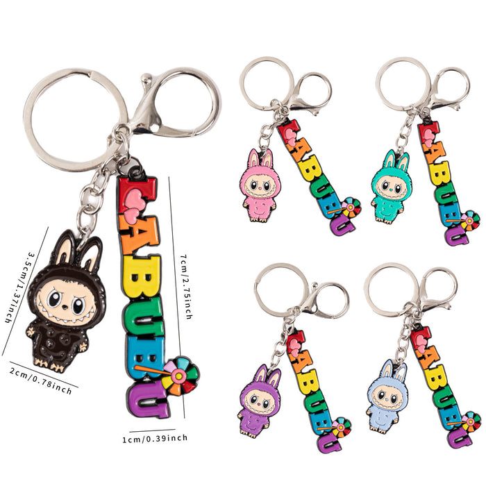 Wholesale Cartoon  Series Metal School Bag Buckle Keychain DIY Pendant Gift