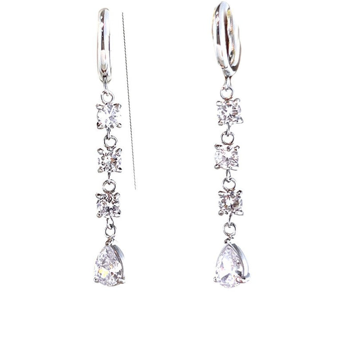 Wholesale Stainless Steel Gold Water Drop Statemente Earrings