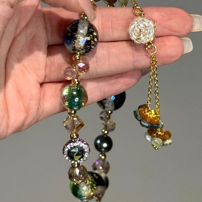 Wholesale Floral Tassel Beaded Phone Charm