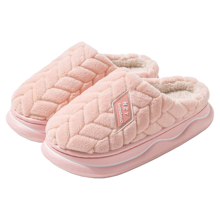 Wholesale EVA Plush Warm Thickened Soft Soled Slippers JDC-SP-Runj001