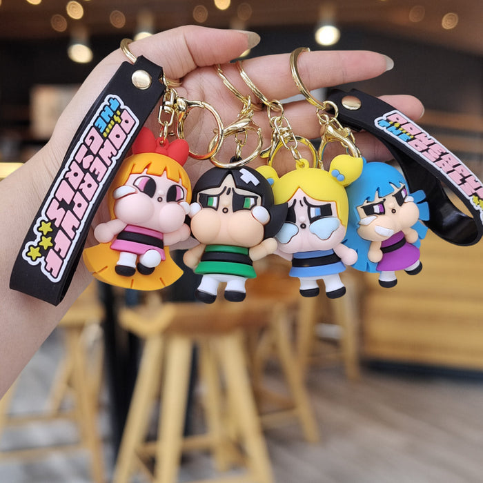 Wholesale Cartoon Silicone Doll Keychain JDC-KC-ZhuoRan028