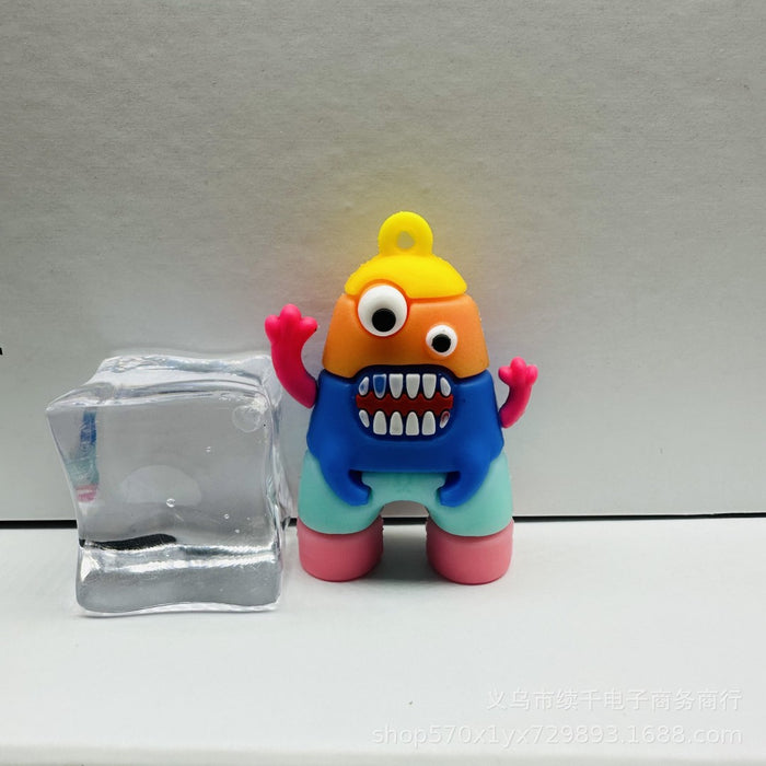 Wholesale Cartoon Cute Monster Keychain Couple's Bag Pendant Doll Gift