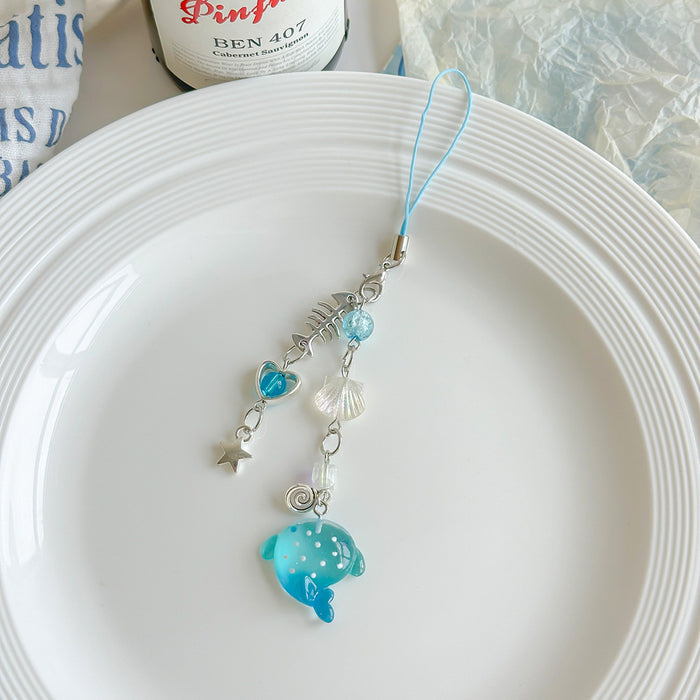 Wholesale Mobile Phone Chain Hand-Beaded Shark Pendant