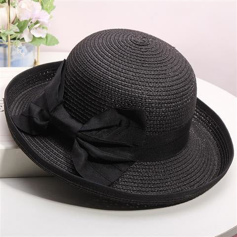 Wholesale Curled edge elegant bow fisherman hat for travel, sun protection and sunshade hat