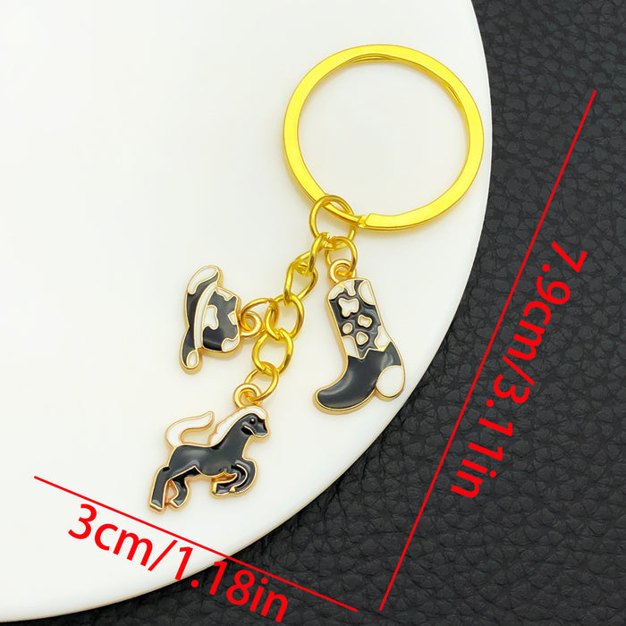 Wholesale Oil-dripping hat pistol metal keychain