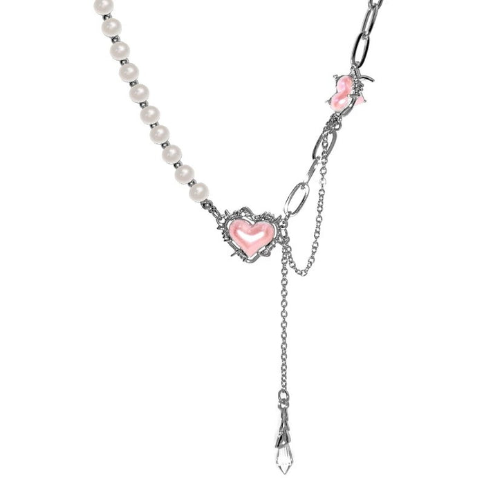 Wholesale n Heart Pendant Necklace Alloy Clavicle Chain Boutique Jewelry Accessory