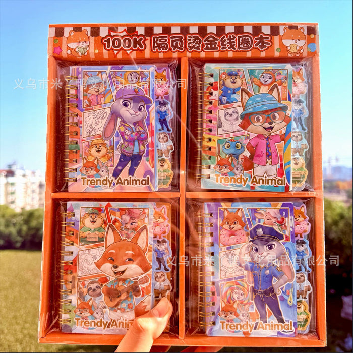 Wholesale coil book bronzing page notebook cute A7 Notebook