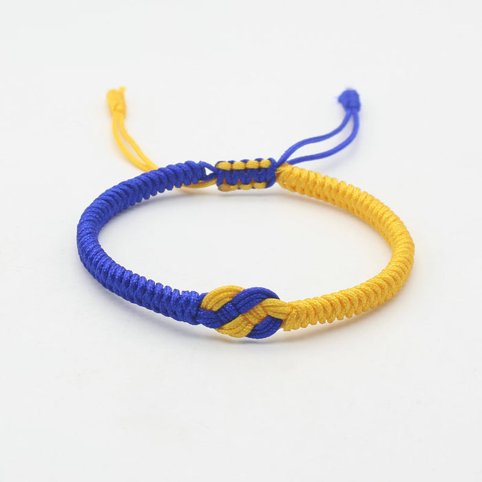 Wholesale color matching bracelet hand-woven concentric knot bracelet double money knot hand rope