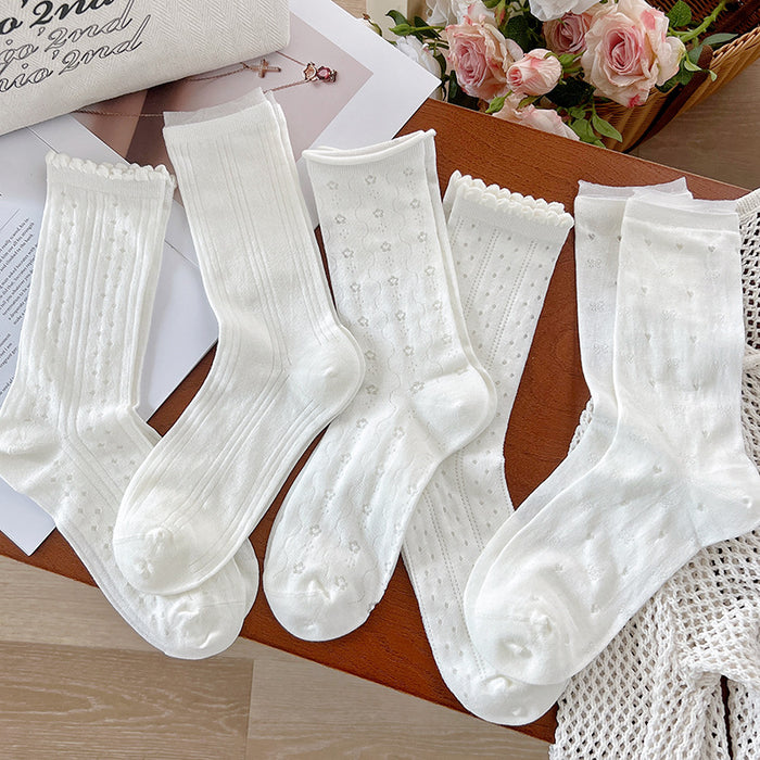 Wholesale Thin mesh breathable socks, long tube stacking socks