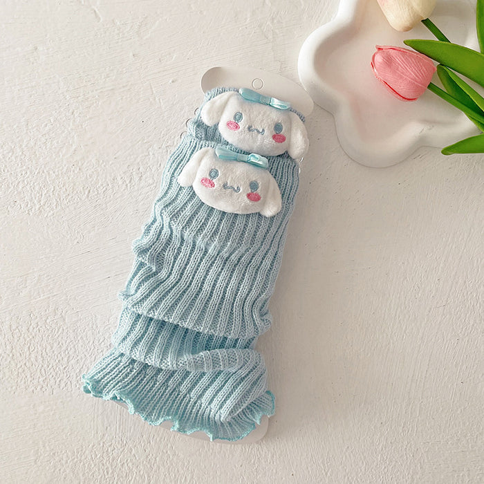 Wholesale Socks Autumn and Winter Cute Cartoon Animal Doll Knitted Warm Lace Pile Socks Baby Girl' s Trendy Leg Cover