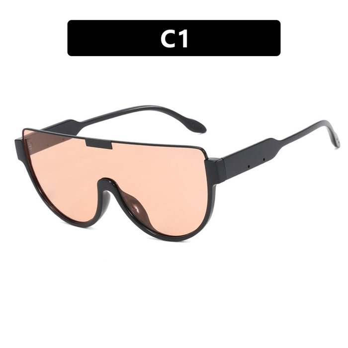 Wholesale Fashionable large frame integrated lens sunglasses, sunglasses trend