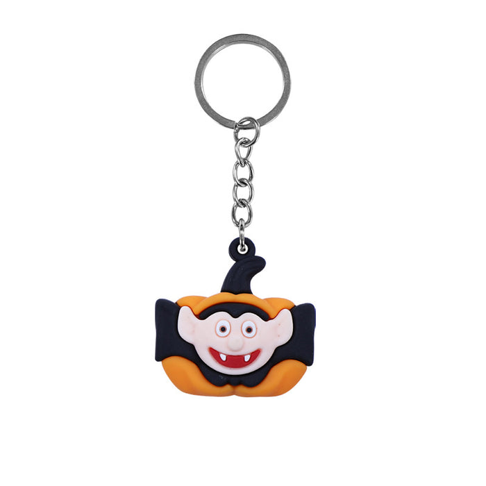 Wholesale  Pumpkin Ghost 3D PVC Keychain Doll DIY Party Bag Charm Keychain  MOQ:10