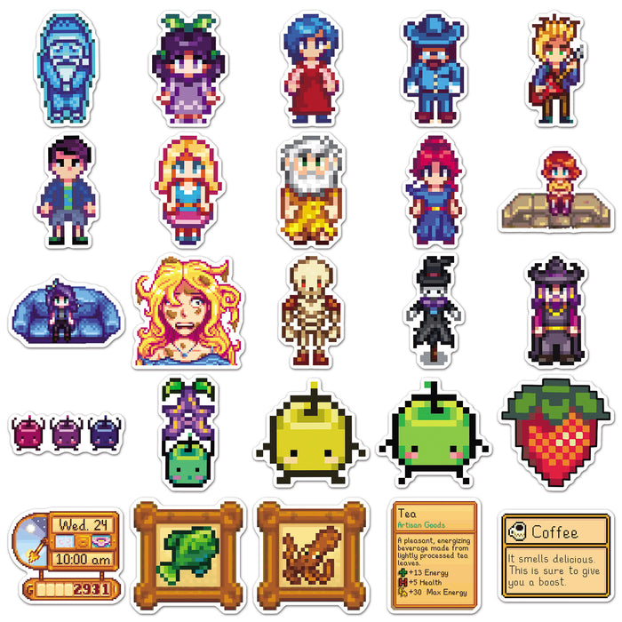 Wholesale 50pcs Pixel Game Cute Handbook Stationery Stickers