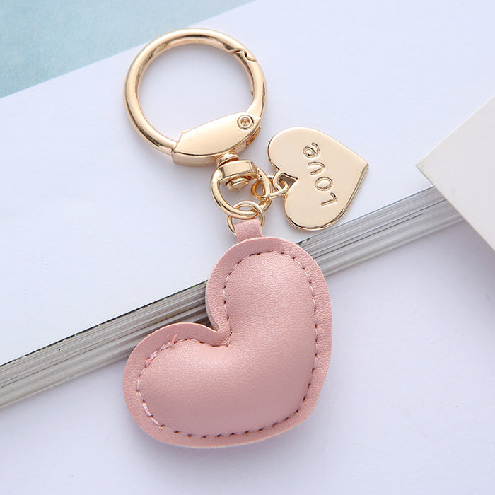 Wholesale Leather Love Earphone Bag Key Chain Luggage Bag School Bag Small Pendant
