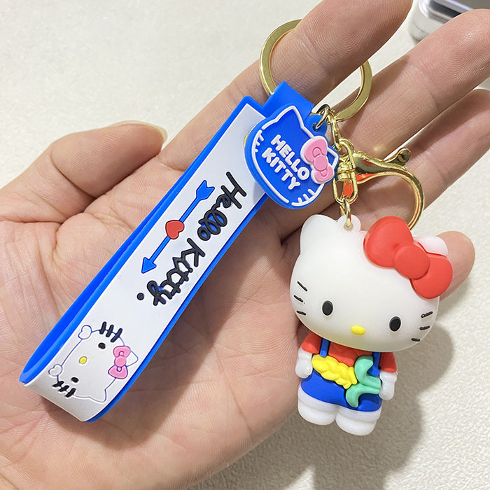 Wholesale Cartoon cat dressing diary keychain cute couple car bag doll pendant
