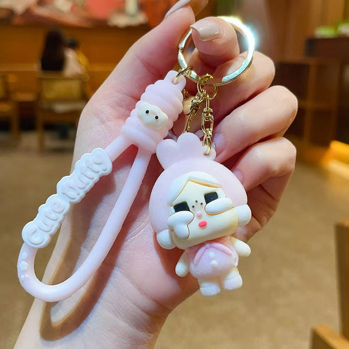 Wholesale  doll key chain tears doll doll bag pendant car key chain trend flocking pendant