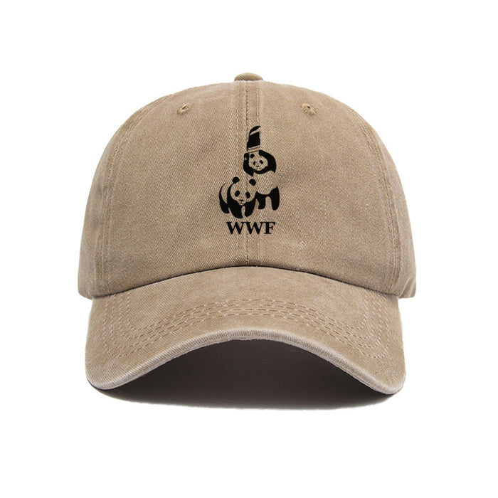 Wholesale Printed baseball cap for outdoor leisure, sun shading, washed retro trend, duckbill cap