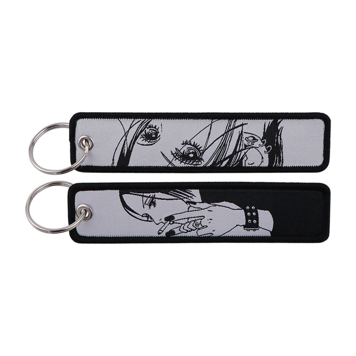 Wholesale Stylish Anime Woven Label Keychain Lanyard For Campus ID Card Casual Fashion Accessory Gift
