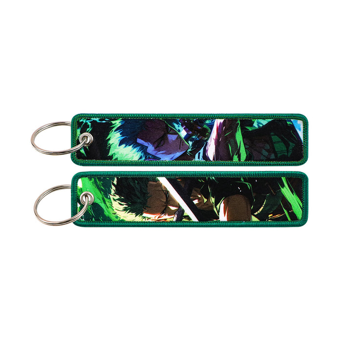 Wholesale Woven Label Keychain Cartoon Keychain Bag Pendant Woven Fabric Chain