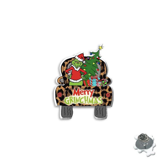 Wholesale Cartoon Christmas series brooch badge personality resin collar pin