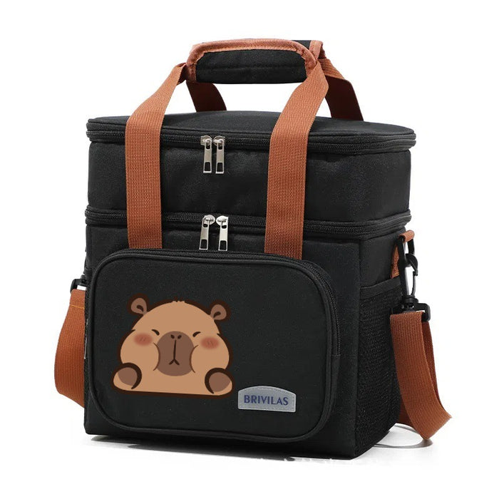 Wholesale Double-layer lunch bag printed insulation bag ice bag for picnic insulation