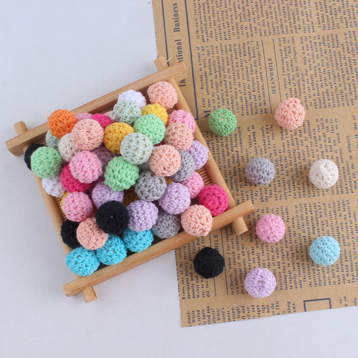 Wholesale 10PCS 16mm Wooden Cotton Thread Crochet Yarn Balls JDC-BDS-BaoQin016