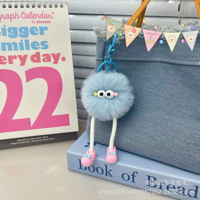 Wholesale Glasses plush pendant, niche keychain bag