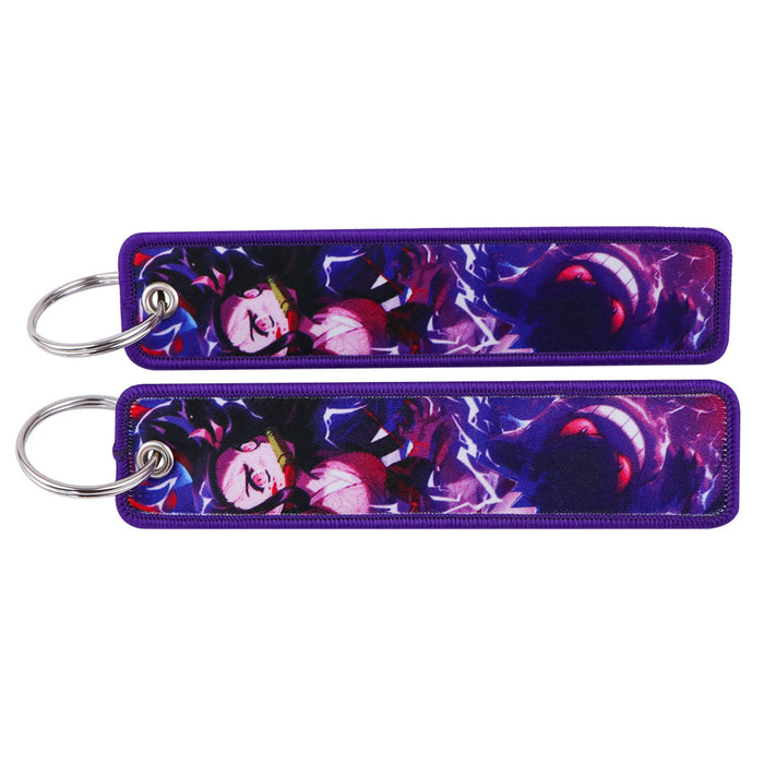 Wholesale Cartoon woven keychain lanyard  access control  ornaments fabric keychain