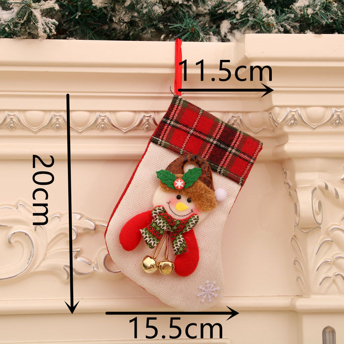 Wholesale Christmas Stockings Christmas Gift Bag Christmas Small Stockings Pendant Christmas Tree Hanging Ornament Bag