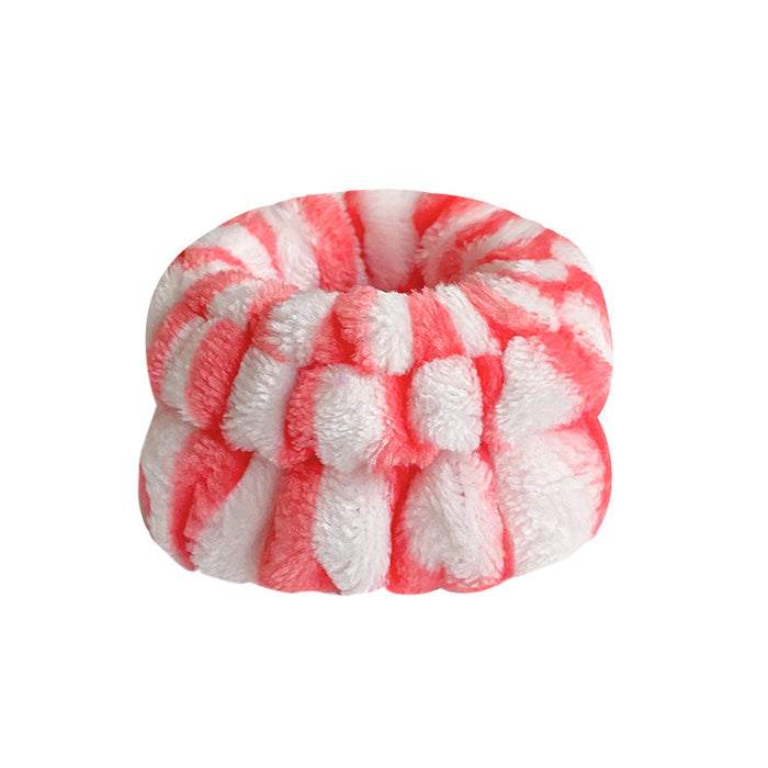Wholesale Solid Color Plush Wristband Women' s Face Wash Wrist Waterproof Headb Flannel Sweat Wipe Bracelet