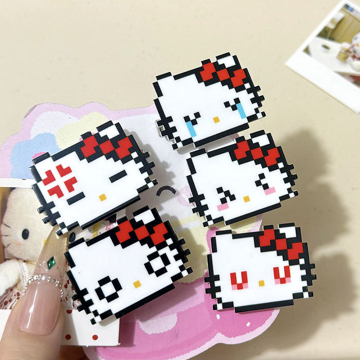 Wholesale Cute pixelated cat hair clip